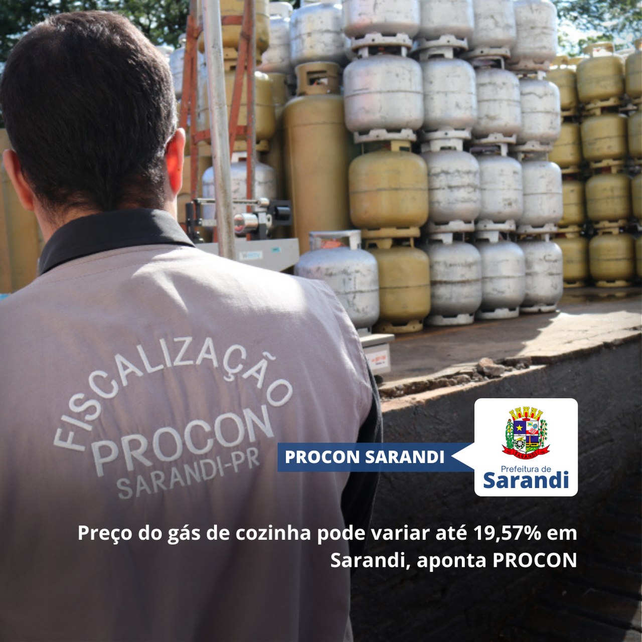 Preço do gás de cozinha pode variar até 19,57% em Sarandi, aponta PROCON